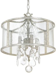 15"W Blakely 4-Light Pendant Antique Silver