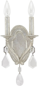 7"W Blakely 2-Light Sconce Antique Silver