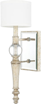 6"W Carlyle 1-Light Sconce Gilded Silver