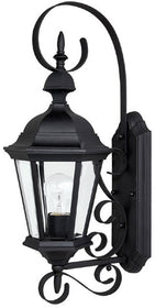 23"H Carriage House 1-Light Outdoor Fixture Rain or Shine - Black