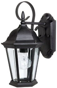 16"H Carriage House 1-Light Outdoor Fixture Rain or Shine - Black