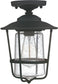 Capital Lighting Creekside 1-Light Outdoor Ceiling Black 9607BK