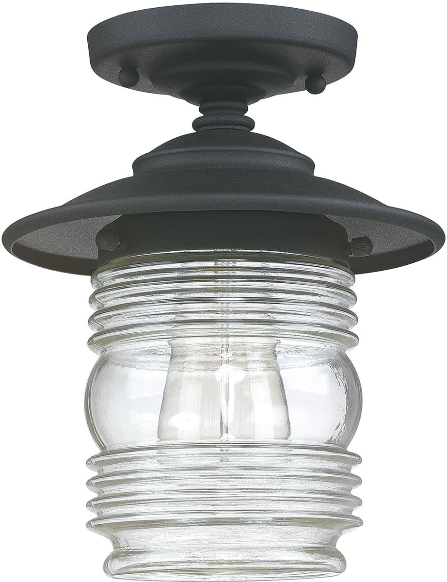 Capital Lighting Creekside 1-Light Outdoor Ceiling Black 9677BK