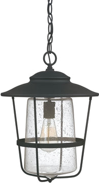 13"W Creekside 1-Light Outdoor Hanging Lantern Rain or Shine - Black