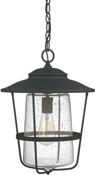 13"W Creekside 1-Light Outdoor Hanging Lantern Black