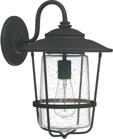 16"H Creekside 1-Light Outdoor Wall Lantern Rain or Shine - Black