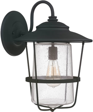 19"H Creekside 1-Light Outdoor Wall Lantern Rain or Shine - Black