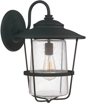 19"H Creekside 1-Light Outdoor Wall Lantern Black