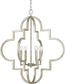 Capital Lighting Ellis 4-Light Pendant Antique Silver 4542AS