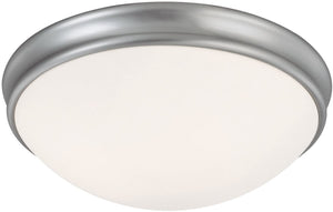14"W 3-Light Ceiling Light Matte Nickel