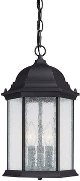 10"W Main Street 3-Light Outdoor Rain or Shine - Black