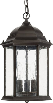 10"W Main Street 3-Light Outdoor Hanging Lantern Rain or Shine - Old Bronze