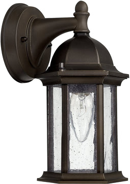 10"H Main Street 1-Light Outdoor Wall Lantern Rain or Shine - Old Bronze