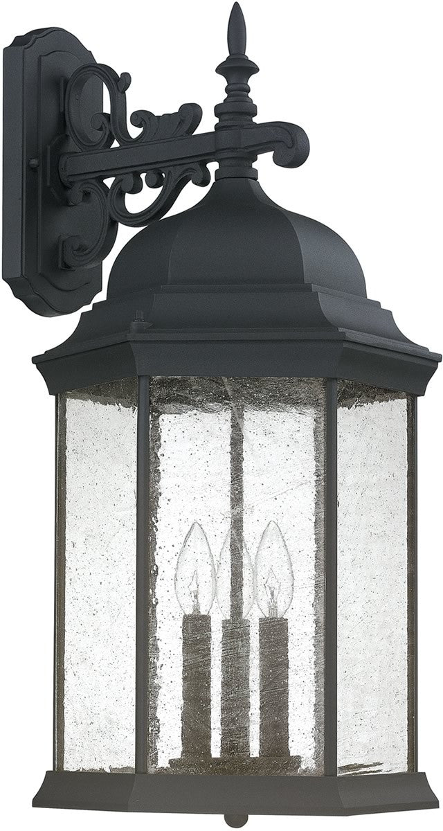 Capital Lighting Main Street 3-Light Wall Lantern Black 9838BK