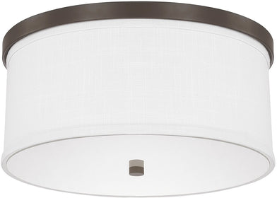16"W Midtown 3-Light Ceiling Light Burnished Bronze