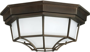 11"W 2 Lamp Outdoor Ceiling Light Old Bronze