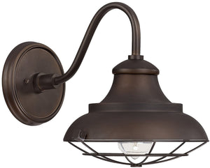 11"H Outdoor 1-Light Barn Style Outdoor Shade Burnished Bronze