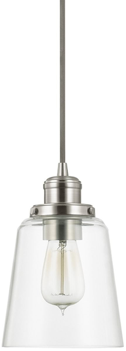 Capital Lighting Pendants 1-Light Mini-Pendant Brushed Nickel 3718BN135