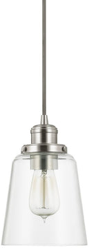 6"W Pendants 1-Light Mini-Pendant Brushed Nickel