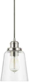 6"W Pendants 1-Light Mini-Pendant Brushed Nickel