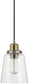 Capital Lighting Pendants 1-Light Mini-Pendant Graphite With Aged Brass 3718GA135