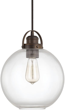 10"W Pendants 1-Light Mini-Pendant Burnished Bronze