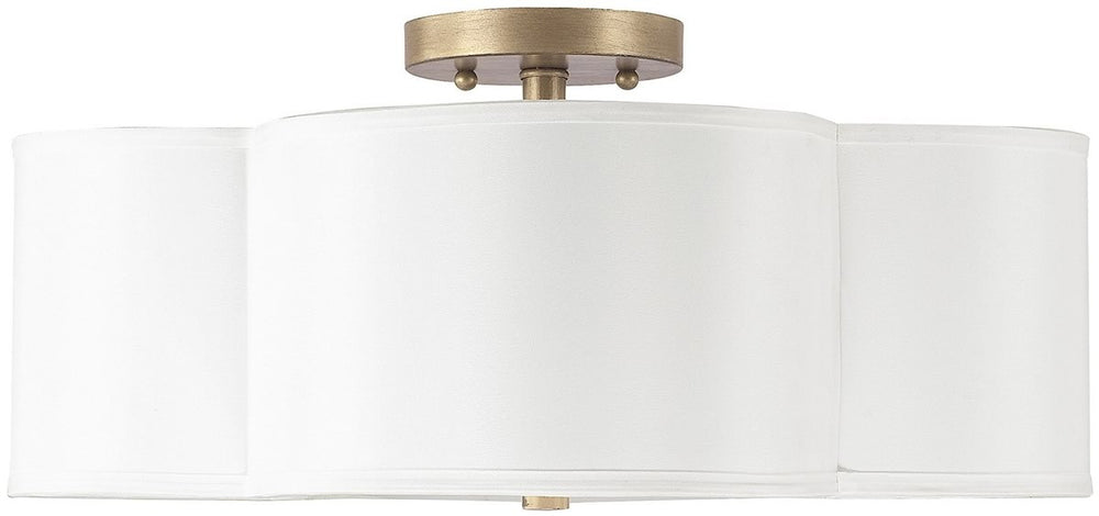 Capital Lighting Quinn 4-Light Semi-Flush Brushed Gold 4453BG561