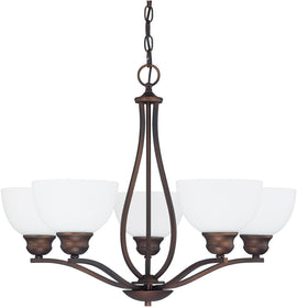 27"W Stanton 5-Light Chandelier Burnished Bronze