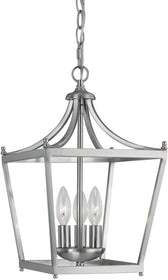 10"W Stanton 3-Light Chandelier Brushed Nickel