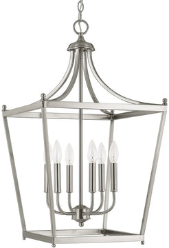 17"W Stanton 6-Light Foyer  Brushed Nickel