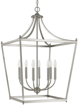 22"W Stanton 8-Light Foyer  Brushed Nickel