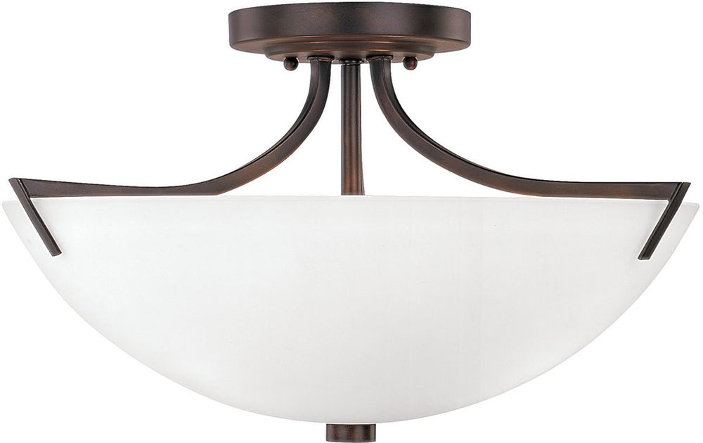 Capital Lighting Stanton 3-Light Semi-Flush Fixture Burnished Bronze 4037BBSW