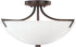 Capital Lighting Stanton 3-Light Semi-Flush Fixture Burnished Bronze 4037BBSW
