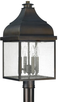 23"H Westridge 4-Light Outdoor Post Lantern Rain or Shine - Old Bronze