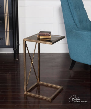 25"H Zafina Gold Side Table
