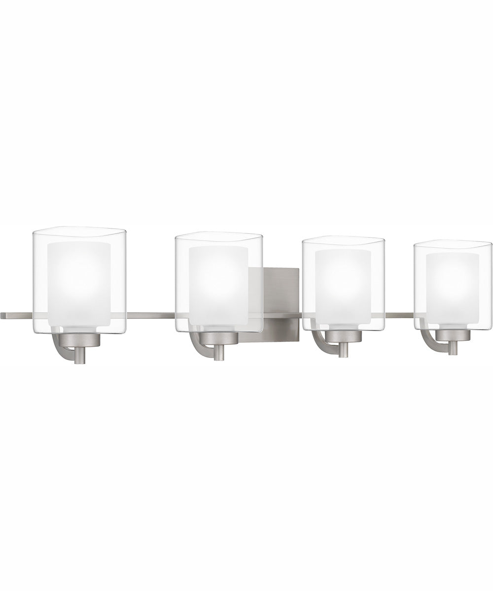 Kolt Extra Large 4-light Bath Light Brushed Nickel