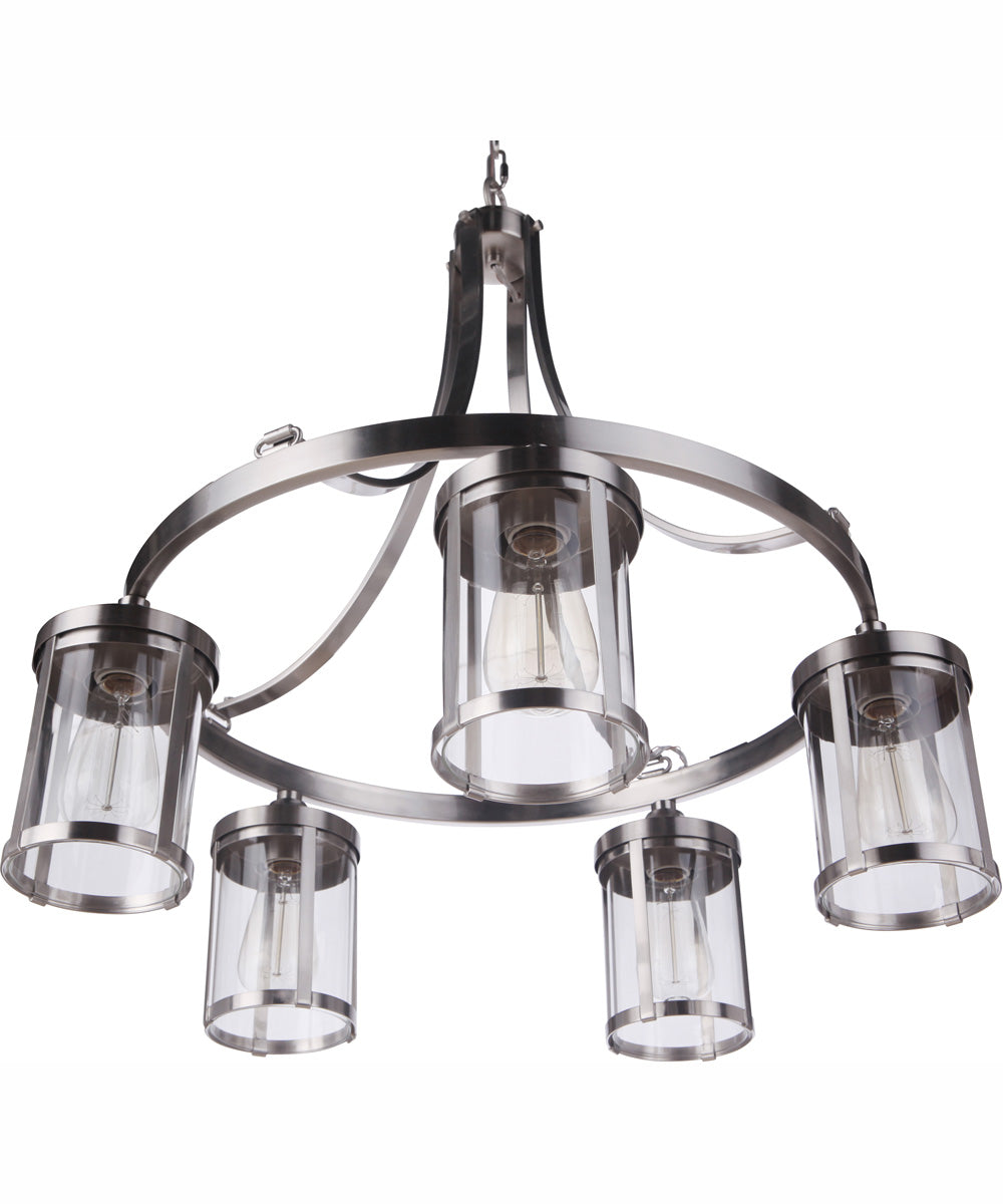 Elliot 5-Light Chandelier Brushed Polished Nickel