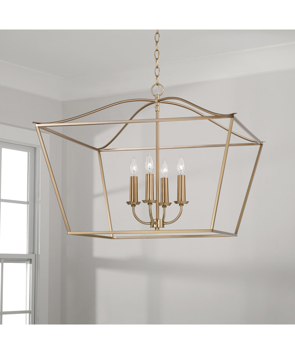 Grady 4-Light Pendant Matte Brass