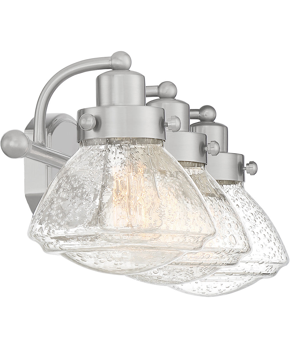 Scholar Large 3-light Bath Light Brushed Nickel