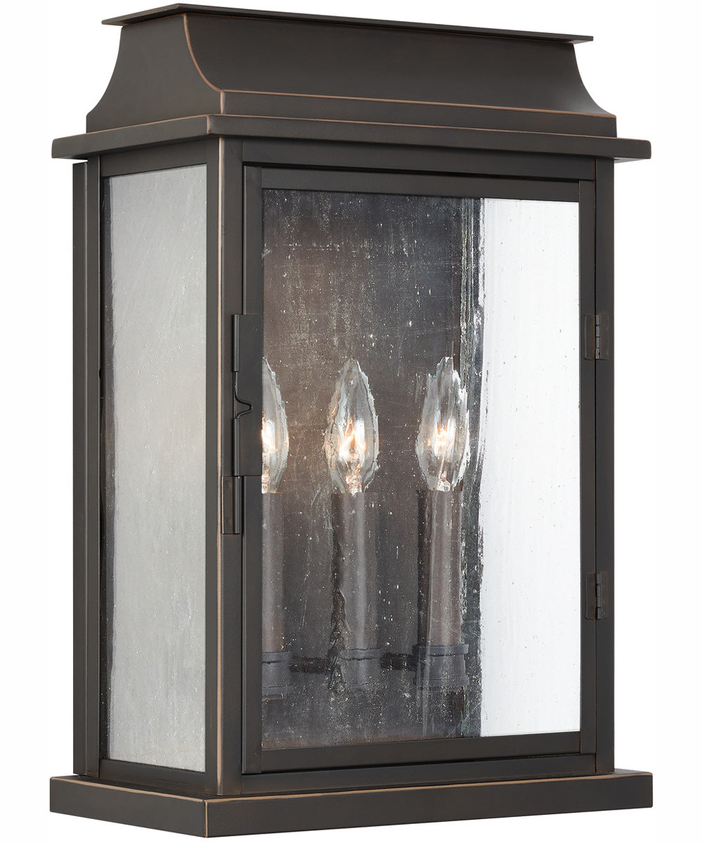 Bolton 3-Light Outdoor Wall-Lantern Rain or Shine - Oiled Bronze