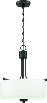 13"W Clarendon 3-Light Semi Flush Aged Bronze Brushed