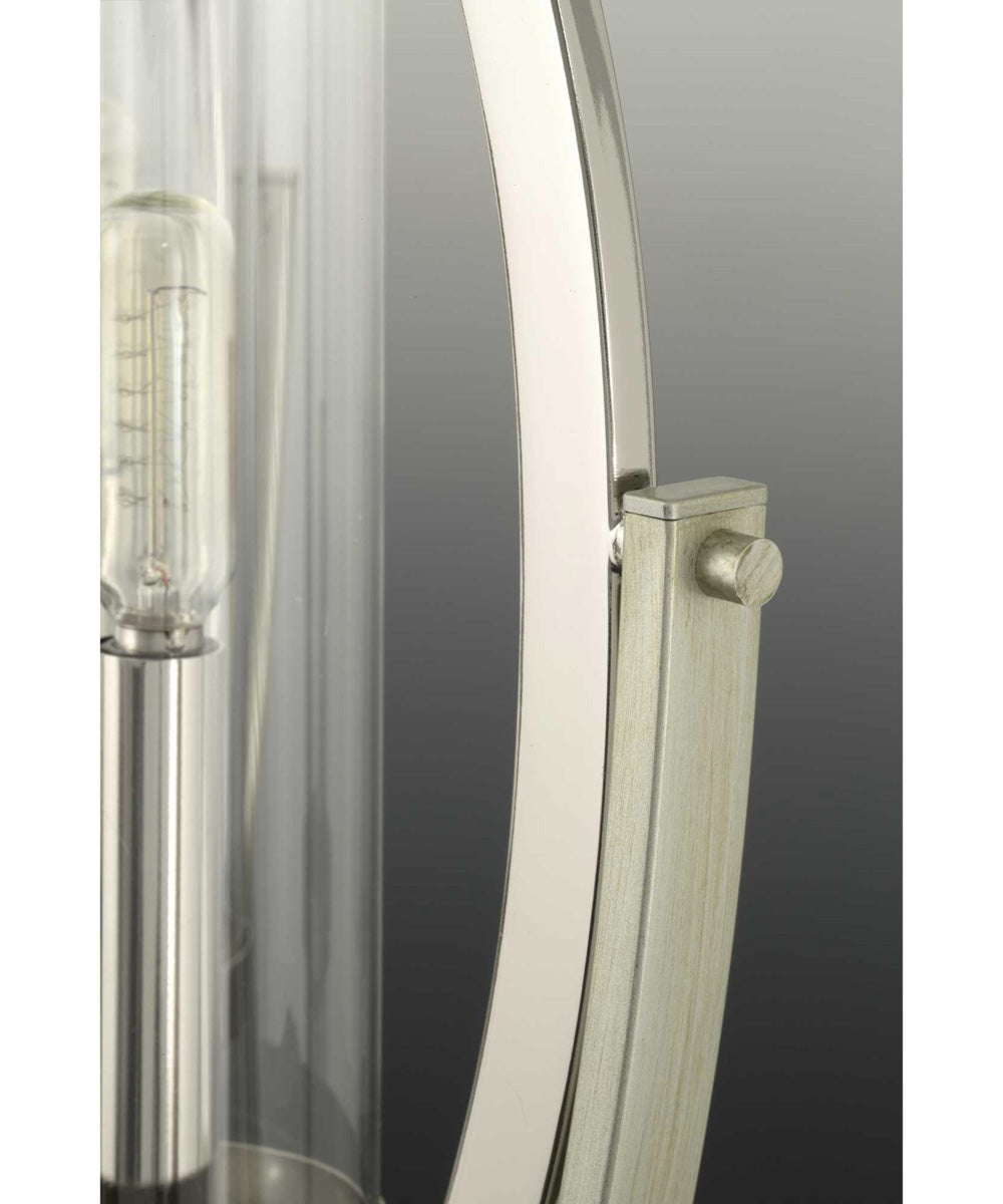 Evoke 3-Light Clear Glass Luxe Chandelier Light Polished Nickel