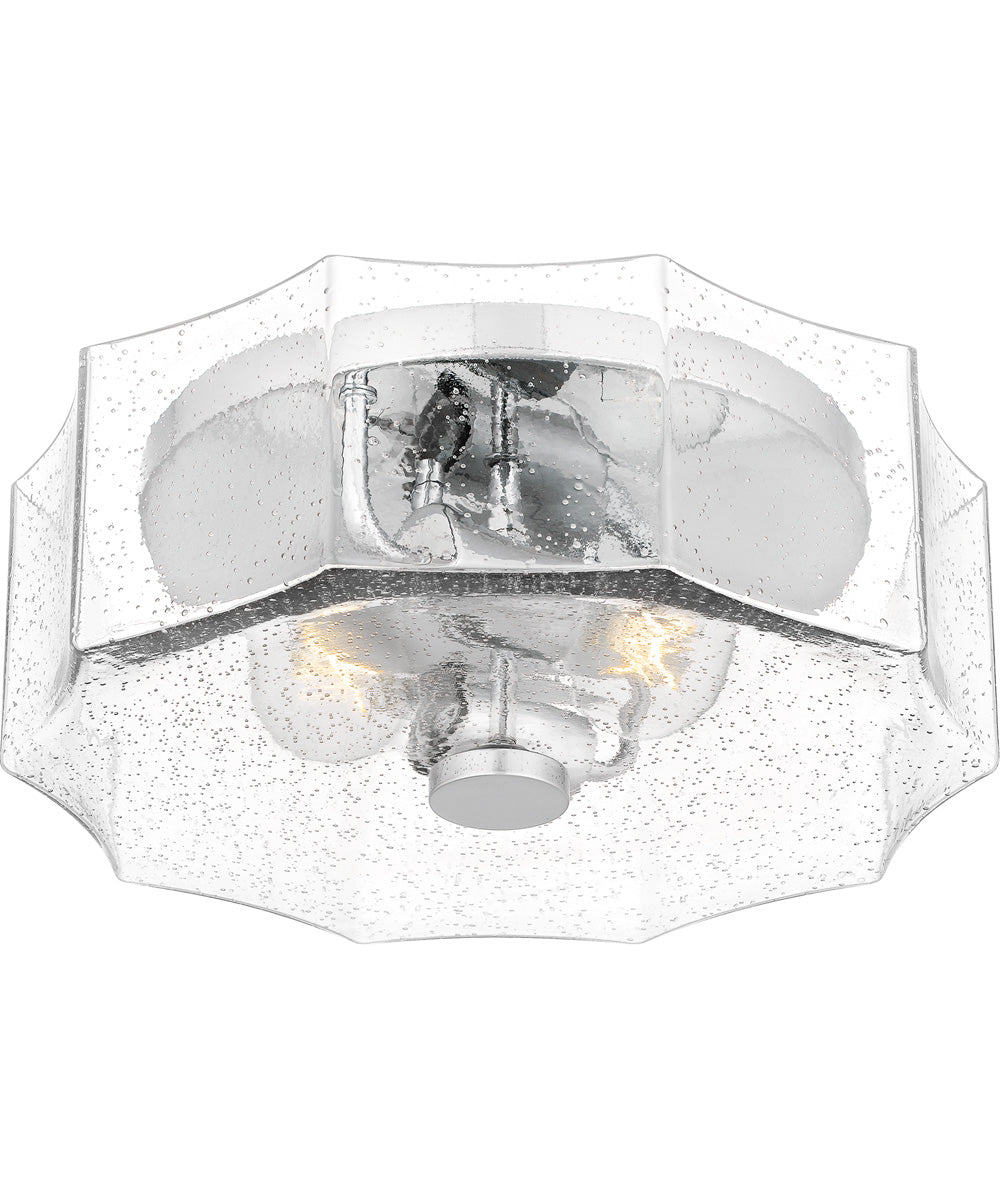 Quoizel Flush Mount Medium 2-light Flush Mount Polished Chrome
