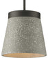 Terrazzo 1-Light Grey Terrazzo Hanging Pendant Light Graphite