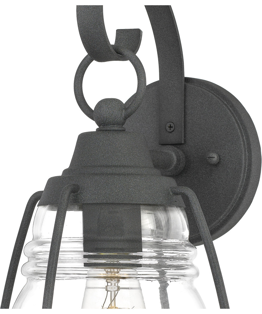 Admiral Medium 1-light Outdoor Wall Light  Coastal Armour Aluminum Mottled Black