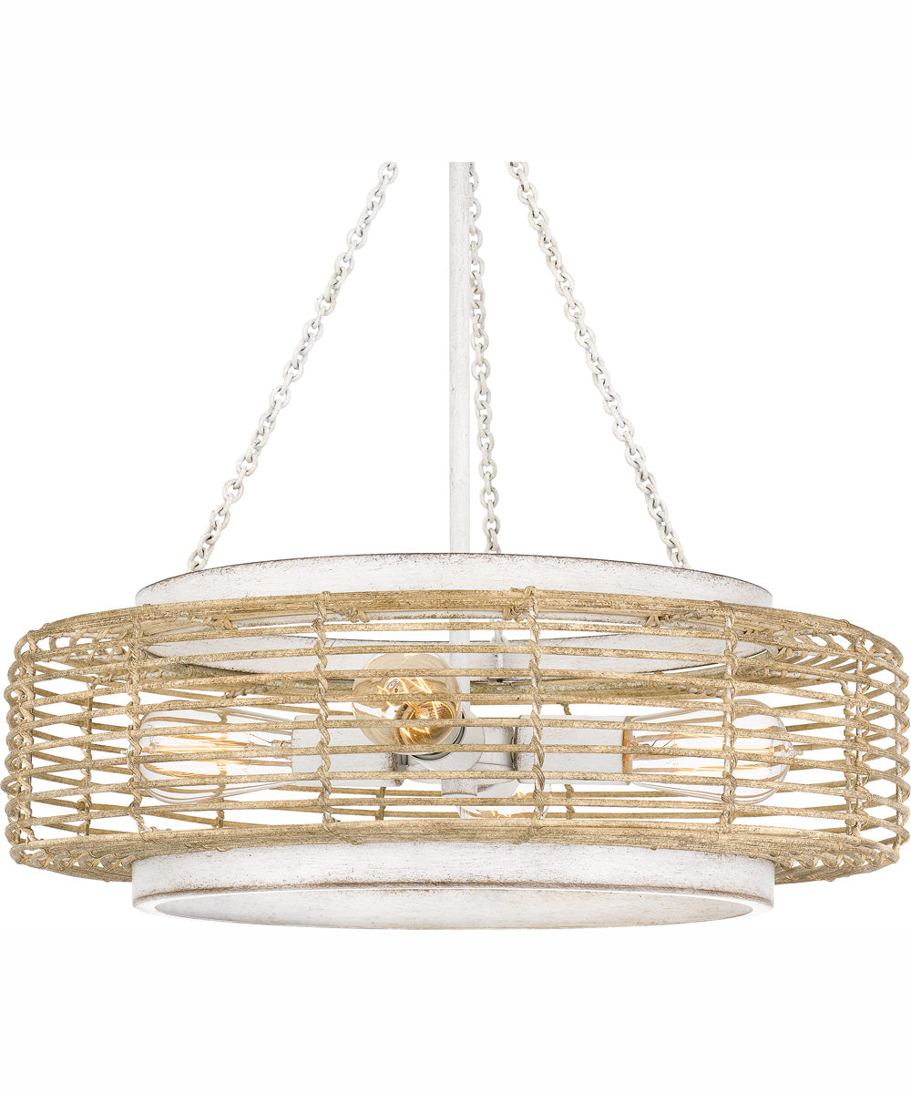 Quoizel Pendant 4-light Pendant Antique White