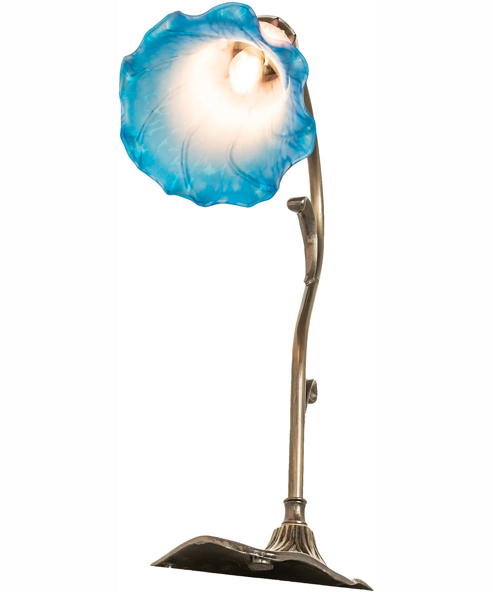 15" High Pink/Blue Tiffany Pond Lily Accent Lamp