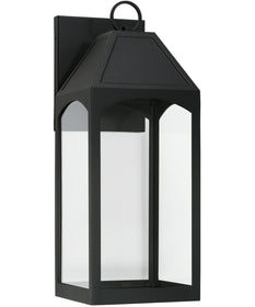 Burton 1-Light Outdoor Wall-Lantern Rain or Shine - Black