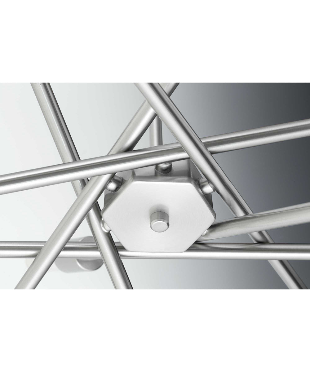 Astra 6-Light Mid-Century Modern Chandelier Light Brushed Nickel