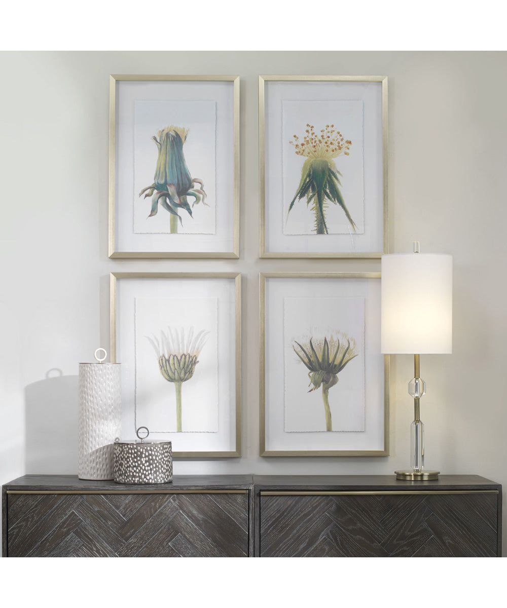 Wildflowers Gold Framed Prints, Set of 4